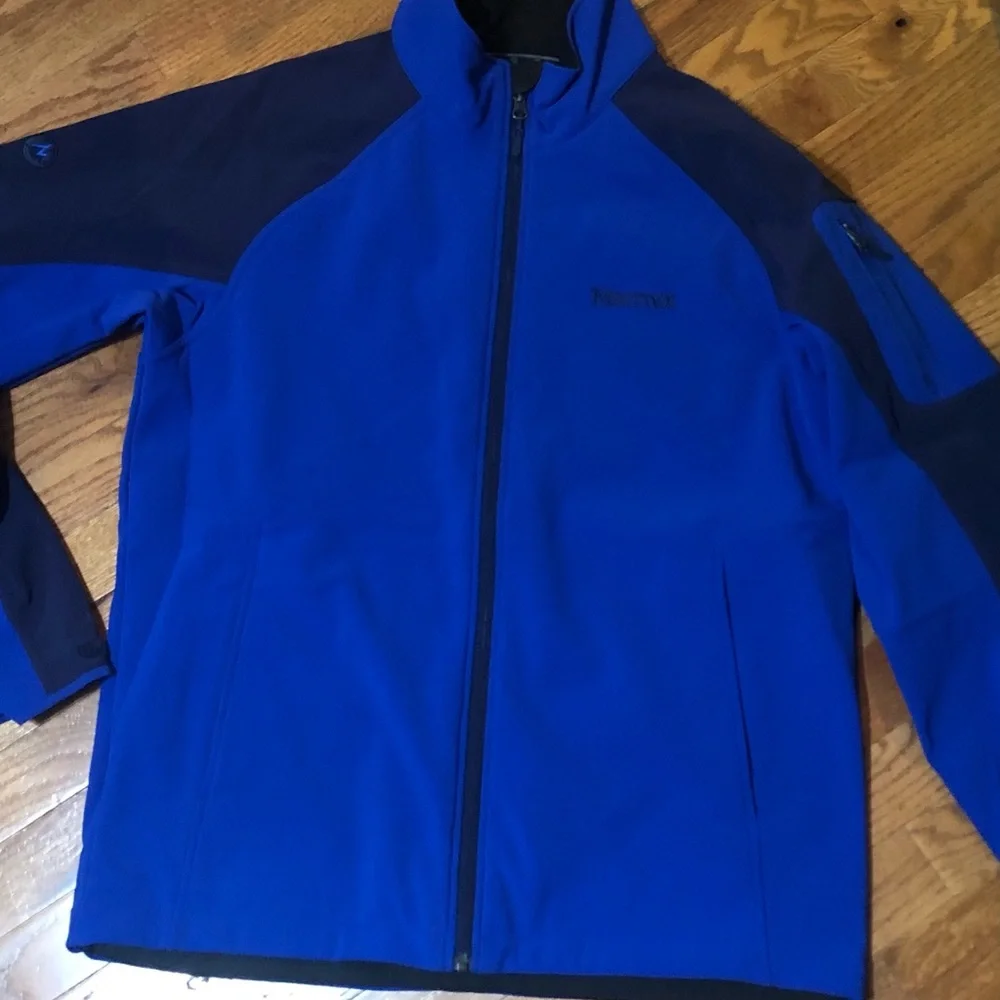 Marmot Softshell Jacket in Blue and Navy Colorblock - size XL - Picture 1 of 8